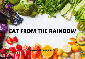 Eat from the rainbow-colorful vegetables